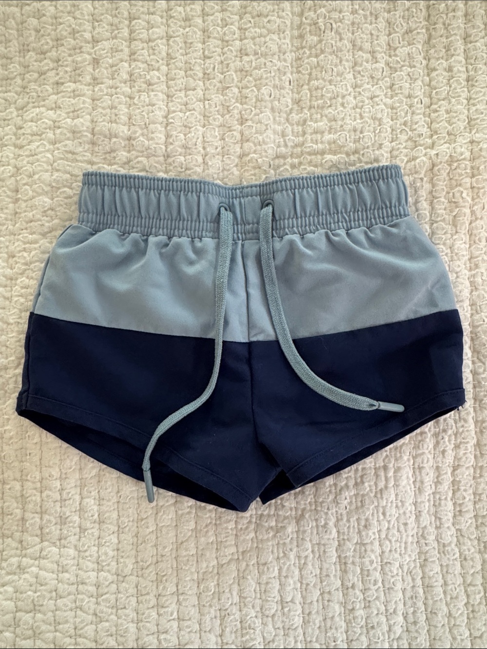 Minnow Boys' Two-Tone Light Blue & Navy Swim Trunks